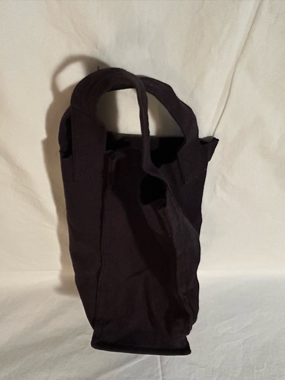 Wine bottle tote bag black fox drink design bar cart gift travel single canvas - Picture 4 of 5